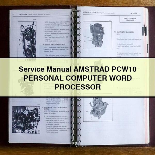 Service Repair Manual AMSTRAD PCW10 PERSONAL COMPUTER WORD PROCESSOR