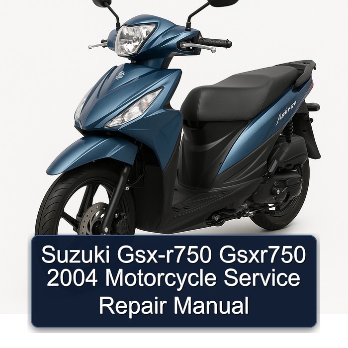 Suzuki Gsx-r750 Gsxr750 2004 Motorcycle Manual de servicio y reparación