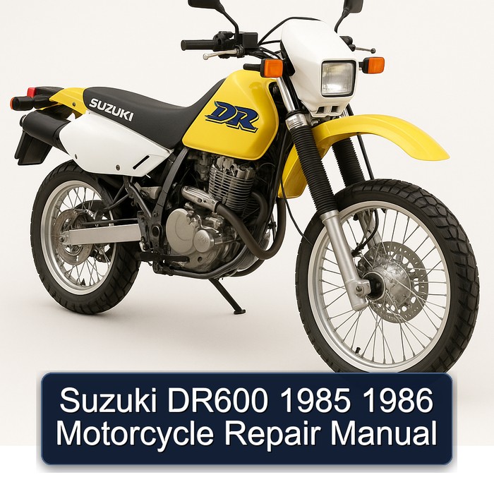 Suzuki DR600 1985 1986 Motorcycle Repair Manual