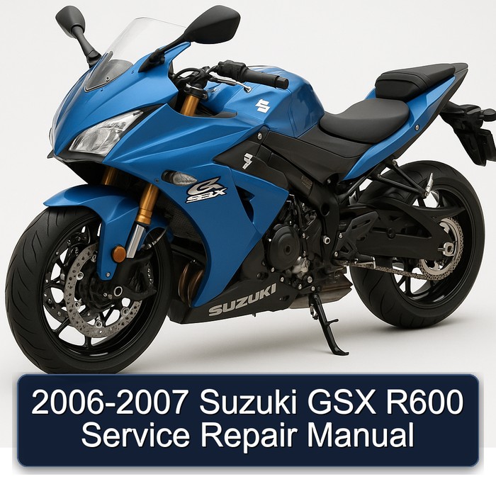 2006-2007 Suzuki GSX R600 Manual de servicio y reparación