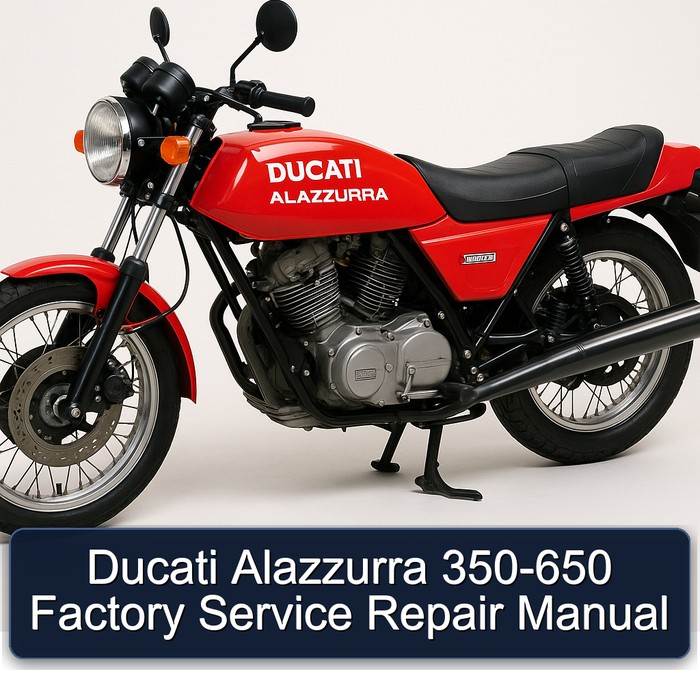 Ducati Alazzurra 350-650 Factory Manual de servicio y reparación