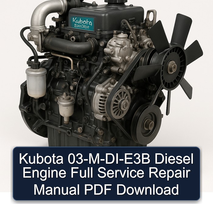Manual de Reparación Completo del Motor Diésel Kubota 03-M-DI-E3B (Descarga en PDF)