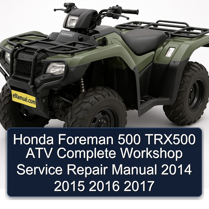 Honda Foreman 500 TRX500 ATV Manual completo de servicio y reparación del taller 2014 2015 2016 2017