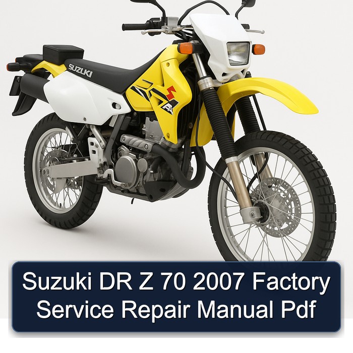 Suzuki DR Z 70 2007 Factory Manual de servicio y reparación Pdf