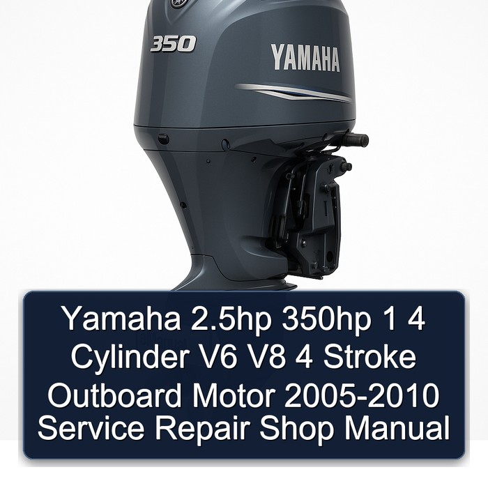Yamaha 2.5hp 350hp 1 4 Cylinder V6 V8 4 Stroke Outboard Motor 2005-2010 Service Repair Shop Manual 