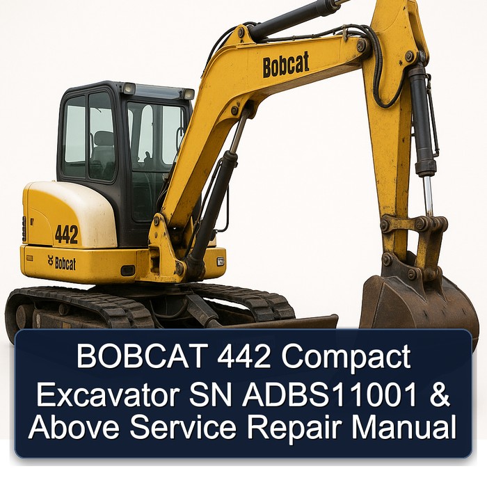 BOBCAT 442 Compact Excavator SN ADBS11001 & Above Manual de servicio y reparación