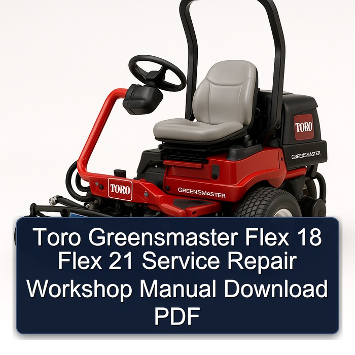 Manual de Servicio y Reparación Toro Greensmaster Flex 18 Flex 21 (PDF)