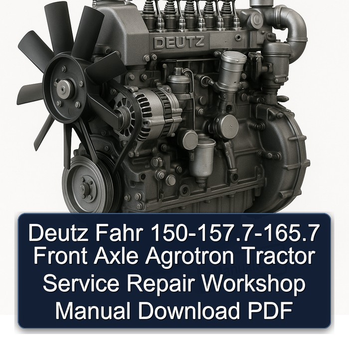 Deutz Fahr 150-157.7-165.7 Front Axle Agrotron Tractor Service Repair Workshop Manual Download PDF
