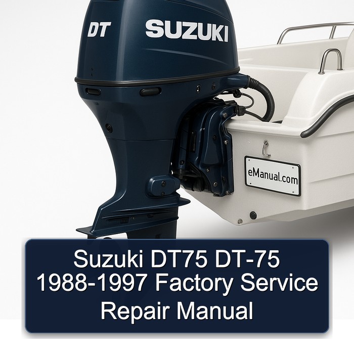 Suzuki DT75 DT-75 1988-1997 Factory Manual de servicio y reparación