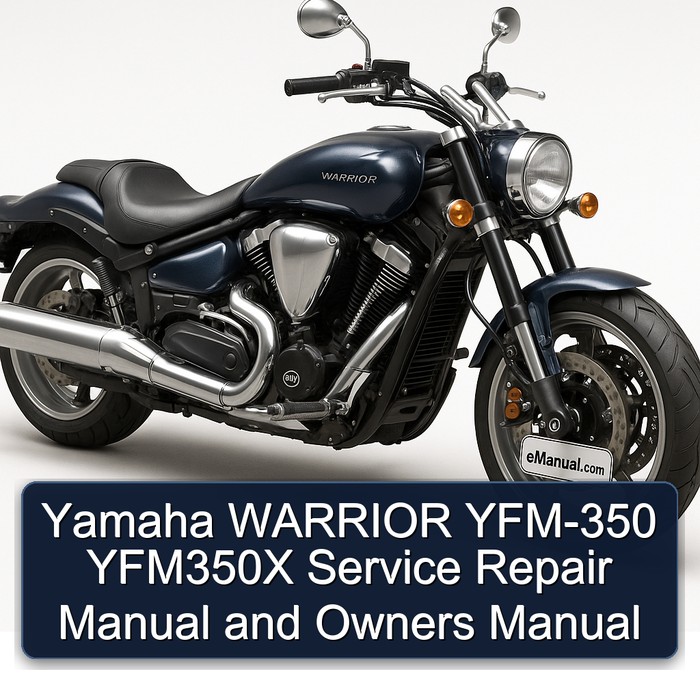 Yamaha WARRIOR YFM-350 YFM350X Service Repair Manual  and Owners Manual