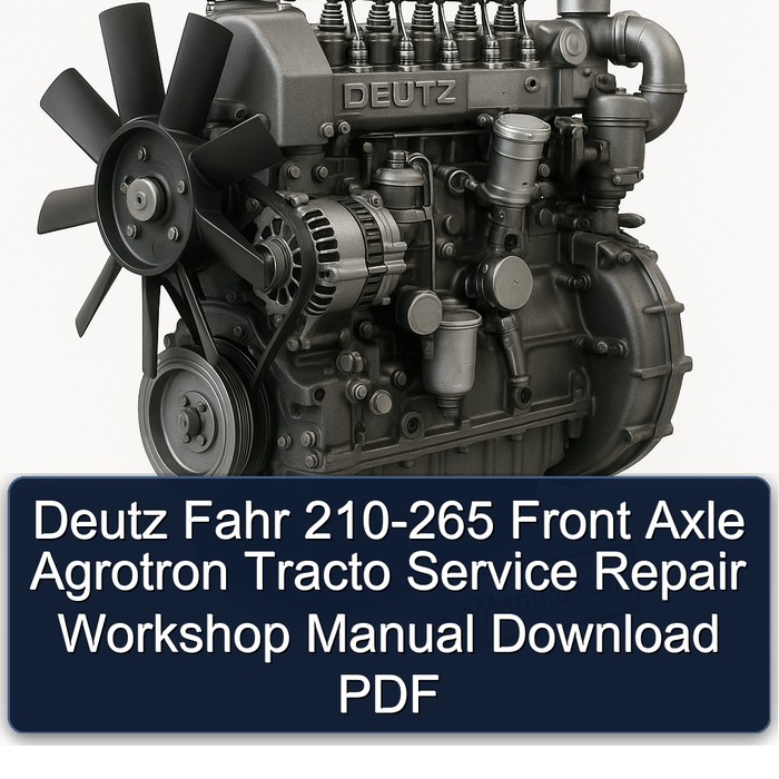 Manual de Reparación de Eje Delantero Agrotron Tracto Deutz Fahr 210-265 (PDF)