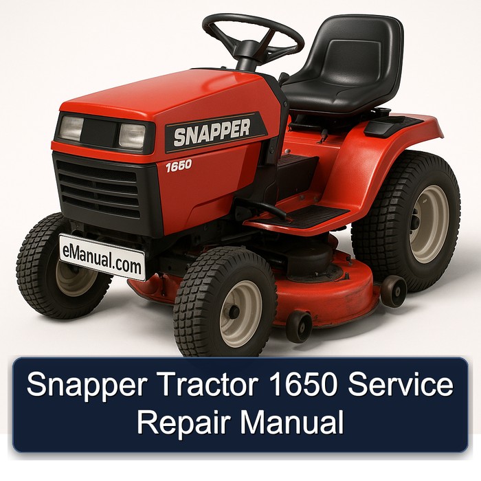 Manual de Servicio y Reparación para Tractor Snapper 1650