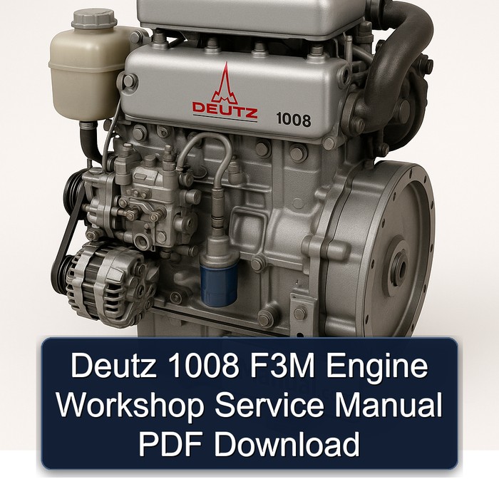 Deutz 1008 F3M Engine Workshop Service Manual PDF Download