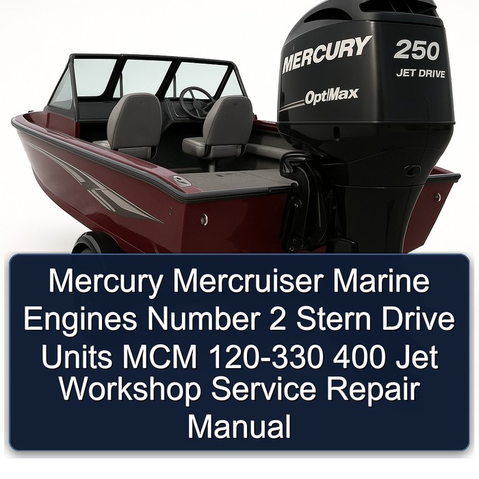 Mercury Mercruiser Marine Engines Number 2 Stern Drive Units MCM 120-330 400 Jet Workshop Service Repair Manual 