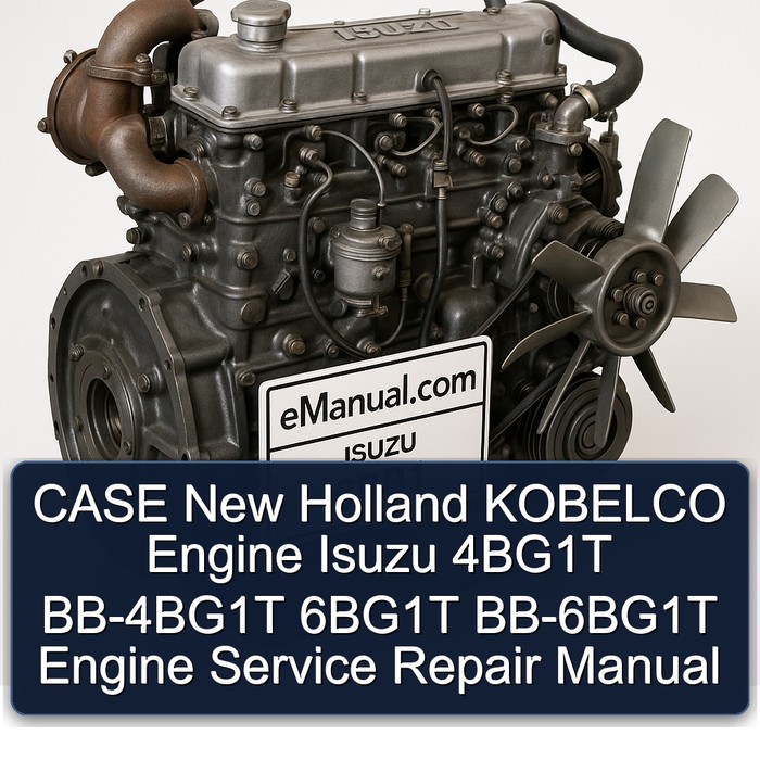 Reparaturhandbuch für CASE New Holland KOBELCO Motoren Isuzu 4BG1T, 6BG1T