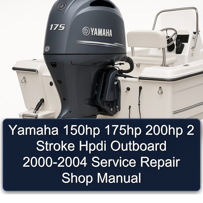 Yamaha 150hp 175hp 200hp 2 Stroke Hpdi Outboard 2000-2004 Service Repair Shop Manual