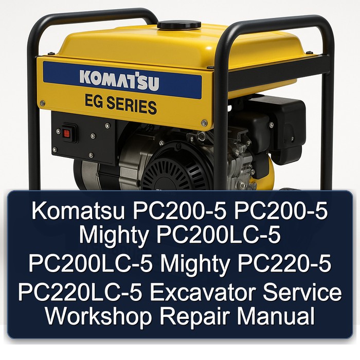 Komatsu PC200-5 PC200-5 Mighty PC200LC-5 PC200LC-5 Mighty PC220-5 PC220LC-5 Excavator Service Workshop Repair Manual