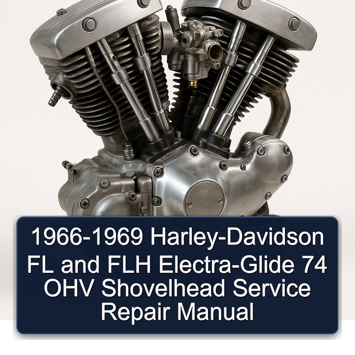 1966-1969 Harley-Davidson FL and FLH Electra-Glide 74 OHV Shovelhead Manual de servicio y reparación