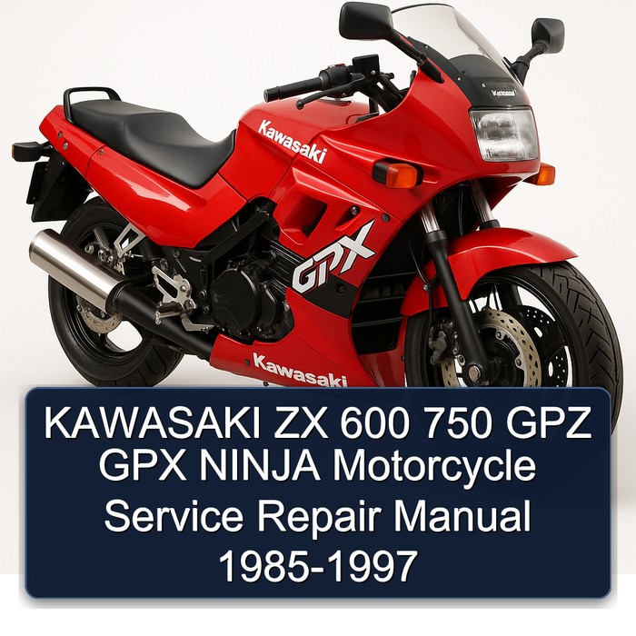 KAWASAKI ZX 600 750 GPZ GPX NINJA Motorcycle Manual de servicio y reparación 1985-1997