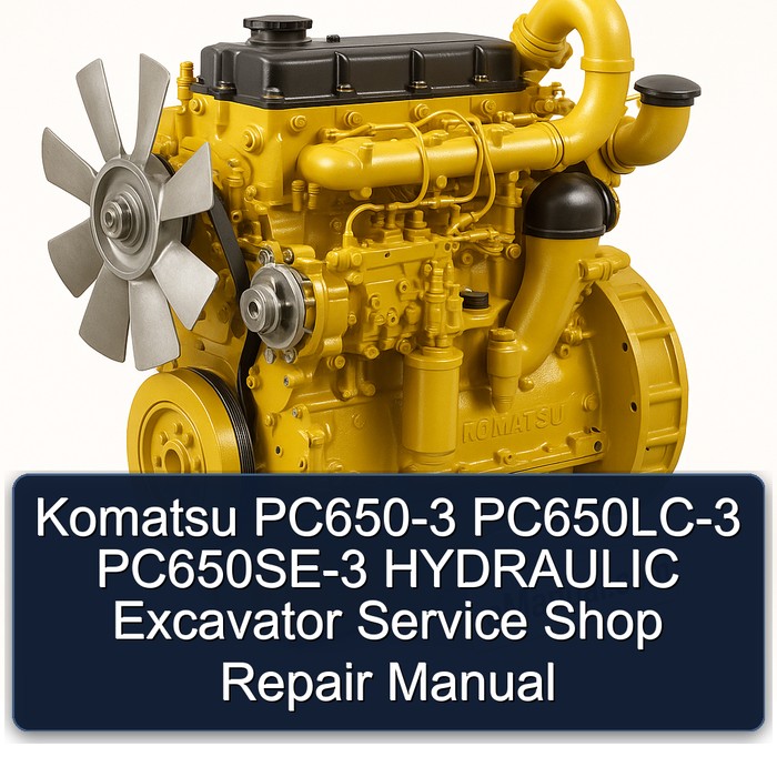 Manual de Reparación de Servicio para Excavadora Hidráulica Komatsu PC650-3, PC650LC-3, PC650SE-3