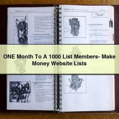 One Month to a 1000 List Members- Make Money Website Lists PDF Download