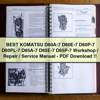 Best Komatsu D60A-7 D60E-7 D60P-7 D60PL-7 D65A-7 D65E-7 D65P-7 / Workshop Service Repair Manual PDF Download