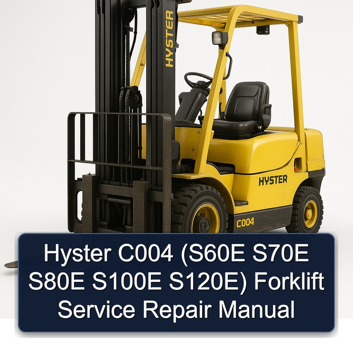 Manual de Servicio y Reparación de Carretillas Elevadoras Hyster C004 (S60E, S70E, S80E, S100E, S120E)
