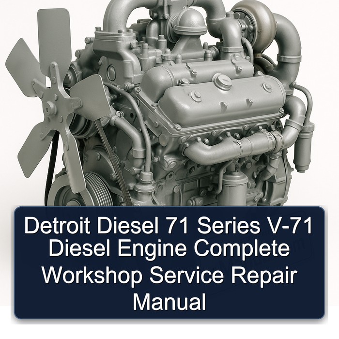 Detroit Diesel 71 Series V-71 Diesel Engine Manual completo de servicio y reparación del taller