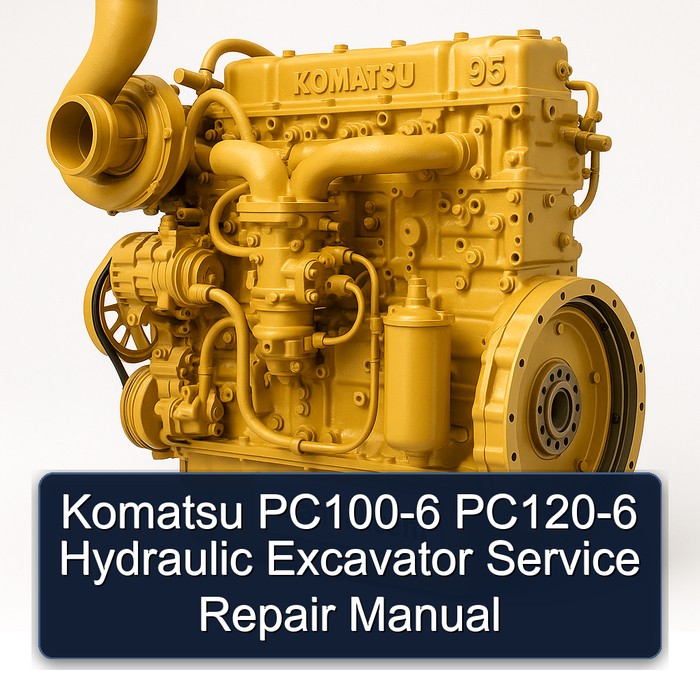 Komatsu PC100-6 PC120-6 Hydraulic Excavator Manual de servicio y reparación