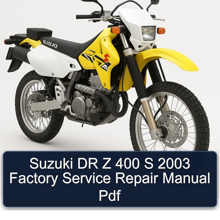 Suzuki DR Z 400 S 2003 Factory Manual de servicio y reparación Pdf
