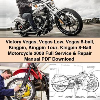 Victory Vegas Vegas Low Vegas 8-ball Kingpin Kingpin Tour Kingpin 8-Ball Motorcycle 2008 Full Manual de servicio y reparación