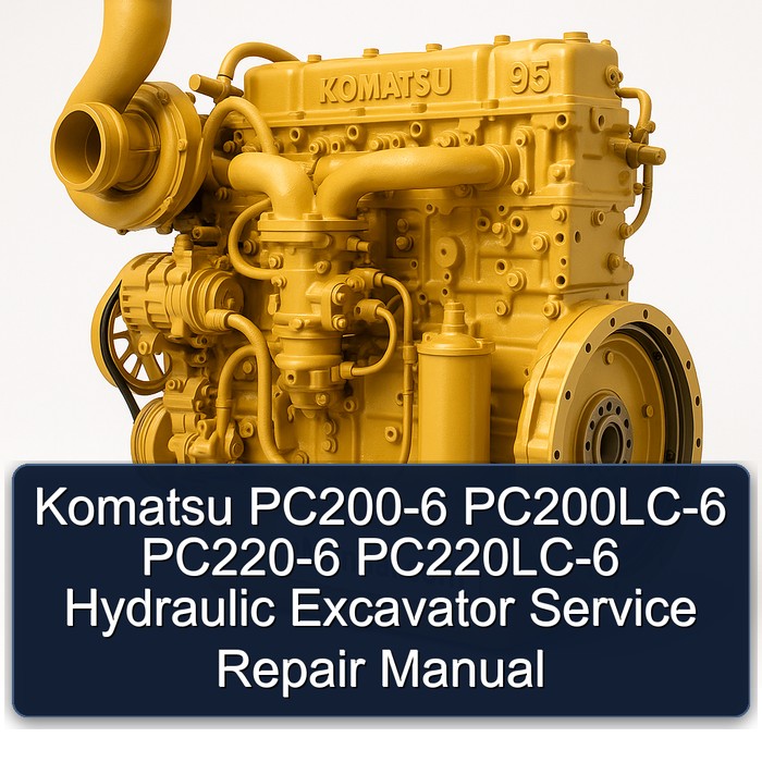Komatsu PC200-6 PC200LC-6 PC220-6 PC220LC-6 Hydraulic Excavator Manual de servicio y reparación