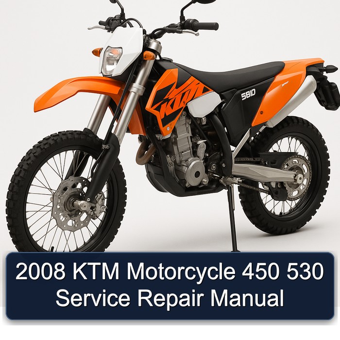 2008 KTM Motorcycle 450 530 Manual de servicio y reparación