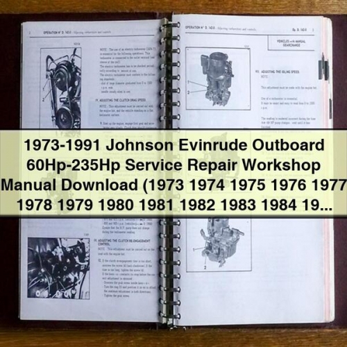 1973-1991 Johnson Evinrude Outboard 60Hp-235Hp Service Repair Workshop Manual PDF