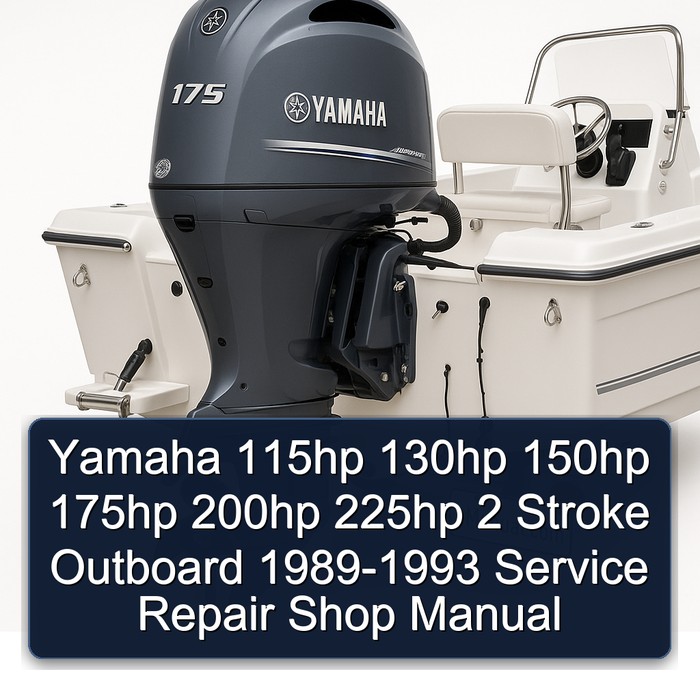 Yamaha 115hp 130hp 150hp 175hp 200hp 225hp 2 Stroke Outboard 1989-1993 Service Repair Shop Manual 