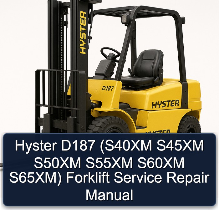 Manual de Servicio y Reparación de la Carretilla Elevadora Hyster D187 (S40XM, S45XM, S50XM, S55XM, S60XM, S65XM)