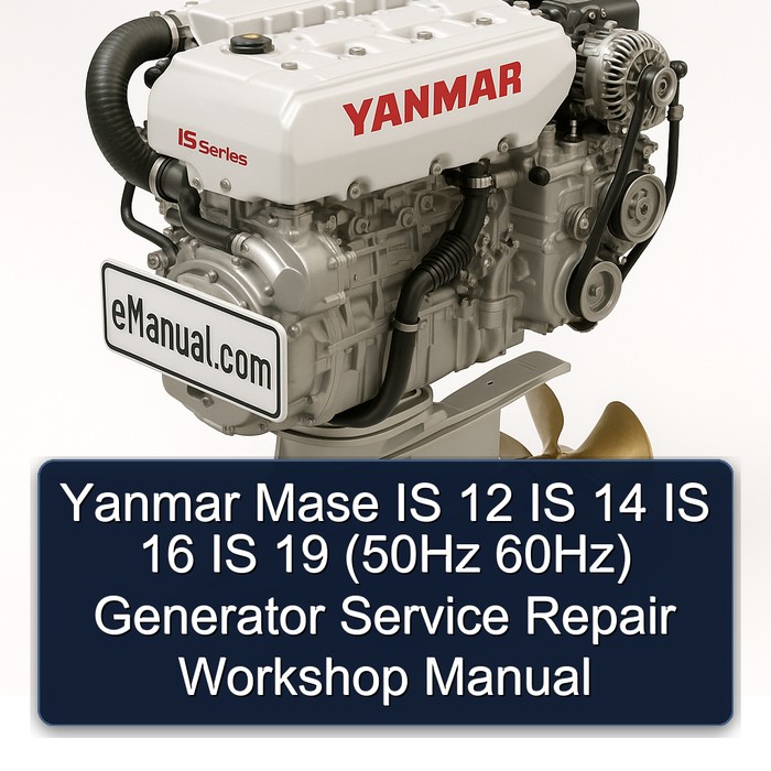Yanmar Mase IS 12 IS 14 IS 16 IS 19 (50Hz 60Hz) Generator Service Repair Workshop Manual 