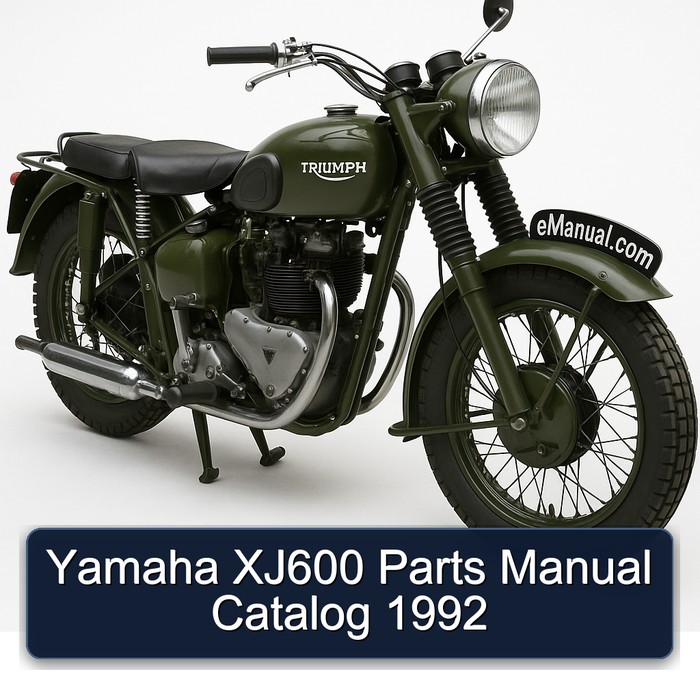 Yamaha XJ600 Parts Manual Catalog  1992