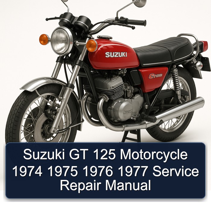 Suzuki GT 125 Motorcycle 1974 1975 1976 1977 Manual de servicio y reparación