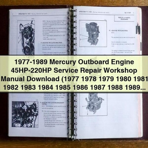 1977 Mercury Outboard Engine 45HP-220HP Workshop Service Repair Manual PDF Download