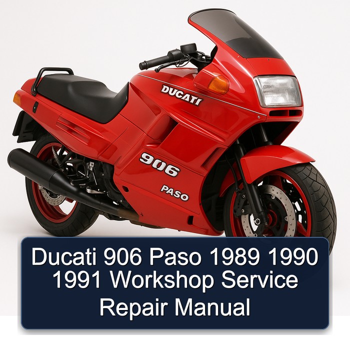 Ducati 906 Paso 1989 1990 1991 Workshop Manual de servicio y reparación