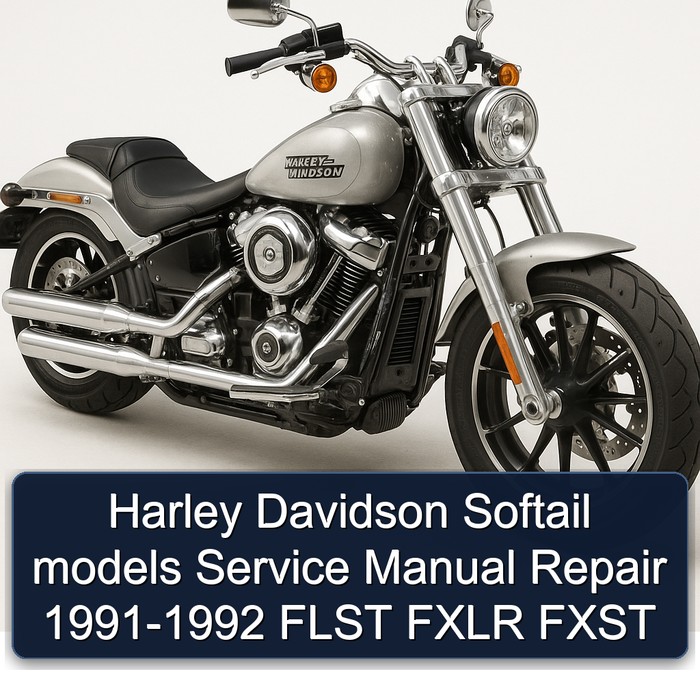 Harley Davidson Softail models Service Manual Repair 1991-1992 FLST FXLR FXST