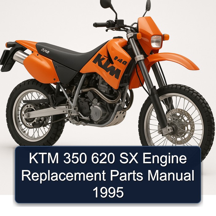 KTM 350 620 SX Engine Replacement Parts Manual 1995