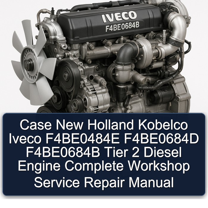 Case New Holland Kobelco Iveco F4BE0484E F4BE0684D F4BE0684B Tier 2 Diesel Engine Complete Workshop Service Repair Manual 