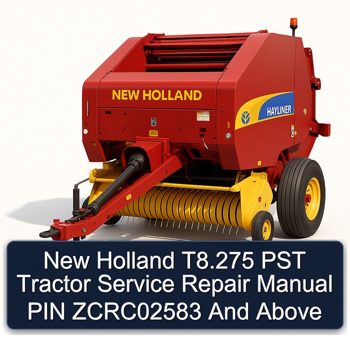 New Holland T8.275 PST Tractor Service Repair Manual PIN ZCRC02583 And Above