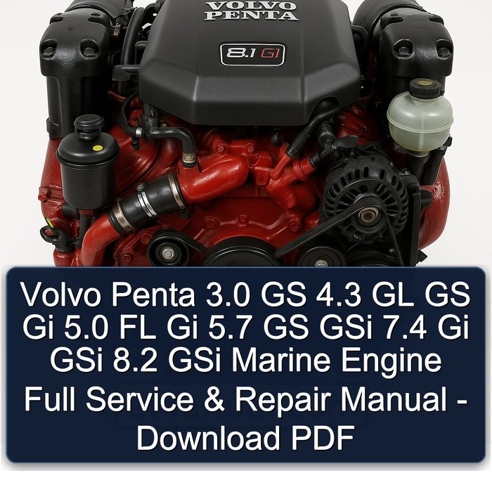 Volvo Penta 3.0 GS 4.3 GL GS Gi 5.0 FL Gi 5.7 GS GSi 7.4 Gi GSi 8.2 GSi Marine Engine Full Service & Repair Manual - Download PDF