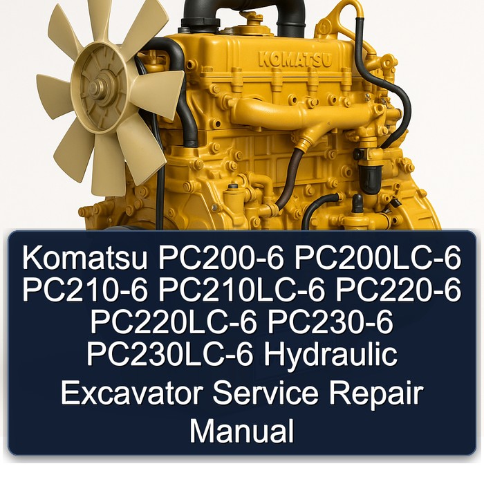 Komatsu PC200-6 PC200LC-6 PC210-6 PC210LC-6 PC220-6 PC220LC-6 PC230-6 PC230LC-6 Hydraulic Excavator Manual de servicio y reparación