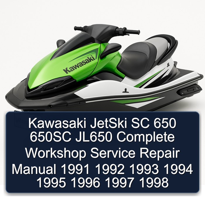 Kawasaki JetSki SC 650 650SC JL650 Complete Workshop Service Repair Manual 1991 1992 1993 1994 1995 1996 1997 1998