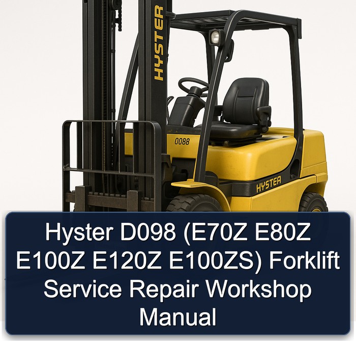 Manual de Reparación y Servicio para Carretillas Elevadoras Hyster D098 (E70Z, E80Z, E100Z, E120Z, E100ZS)