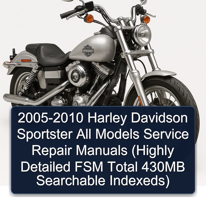 2005-2010 Harley Davidson Sportster All Models Manual de servicio y reparacións (Highly Detailed FSM Total 430MB Searchable Indexeds)